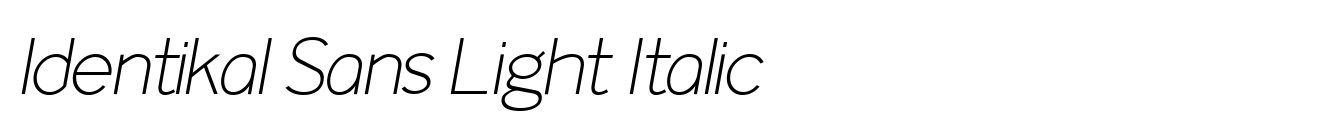 Identikal Sans Light Italic image